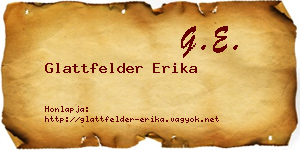 Glattfelder Erika névjegykártya